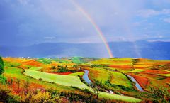 ทัวร์จีน คุนหมิง ตงชวน สวนน้ำตกคุนหมิง ภูเขาเจ็ดสีแห่งตงชวน ภูเขาหิมะเจี้ยวจื่อ ชมดอกไม้ตามฤดูกาล