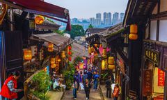 ทัวร์จีน ฉงชิ่ง หมู่บ้านโบราณสือชื่อโข่ว หงหยาต้ง ถนนคนเดินสือปาที ย่านหมินกั๋วเฟิงฉิงเจีย อิสระเต็มวัน