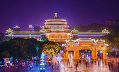 ทัวร์จีน ฉงชิ่ง หมู่บ้านโบราณฉือชี่โข่ว มหาศาลาประชาคม ไม่เข้าร้านรัฐบาล รถไฟฟ้าทะลุตึก อิสระเต็มวัน