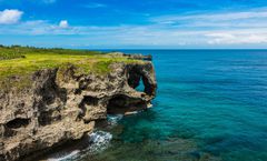 ทัวร์ญี่ปุ่น โอกินาว่า เกาะโคอุริ ผามันซาโมะ ถ้ำธารมรกตเกียวคุเซ็นโด ปราสาทชูริ ซากปราสาทคัทสึเรน ศาลเจ้านะมิโนะอุเอะ 